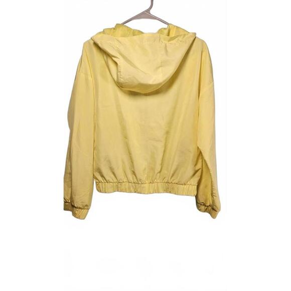 Forever 21 Women's Yellow Hooded Lightweight Jacket Windbreaker Small - Picture 2 of 6